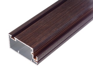 Profil aluminiowy drzwiowy ekstrudowany (40x20) - orzech Paczka 30mb/58mb