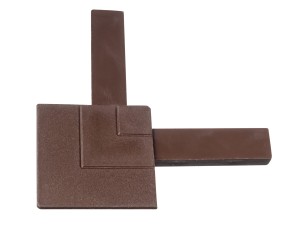 Narożnik PCV do profilu okiennego orzech